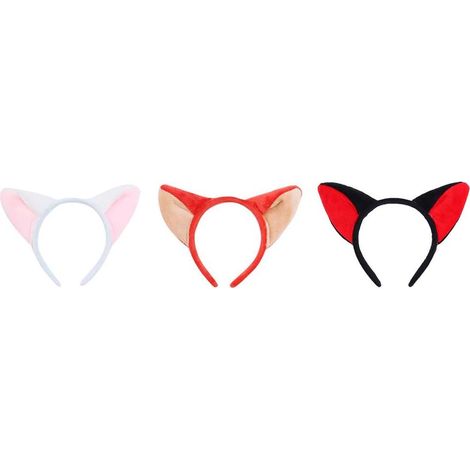 3-Piece Lightweight Fabric Fox Ear Headband for Women, Unique Hair Accessory for Parties and Photos, Original and Elegant Christmas Headpiece (1/2)