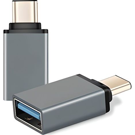 Adaptateur USB-C vers USB, XMDirect USB 3.0 Haute vitesse Aluminium plein Type-C Thunderbolt 3 vers USB-A Câble OTG Mini Convertisse