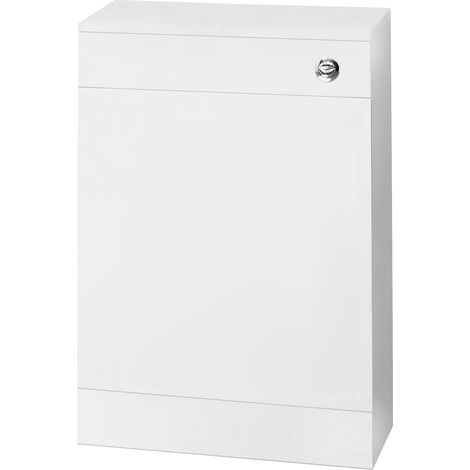 Slimline WC Toilet Unit with Concealed Cistern, 500mm Compact Design, Gloss White Finish - Modern Style by Balterley