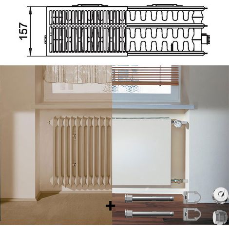 Kermi Therm-x2 Plan Austauschheizkörper Typ 33 559x405mm PK033D504 (1/4)
