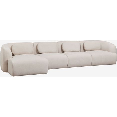 Divano modulare chaise longue sinistro in 4 pezzi in ciniglia Coquette SKLUM            