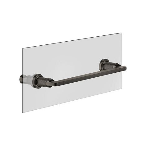 Toallero Gessi Inciso 300 mm, montaje en pared de cristal,