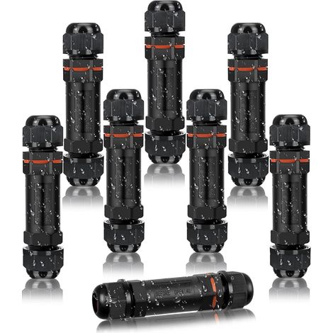8Pcs IP68 Waterproof Junction Box Outdoor Electrical Cable Connector 3 Way Junction Box Waterproof Connector Junction Box for Cable Ø 5 to 13mm (1/5)