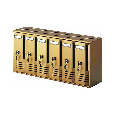 Cassetta postale verticale 4 posti Alubox Cubo