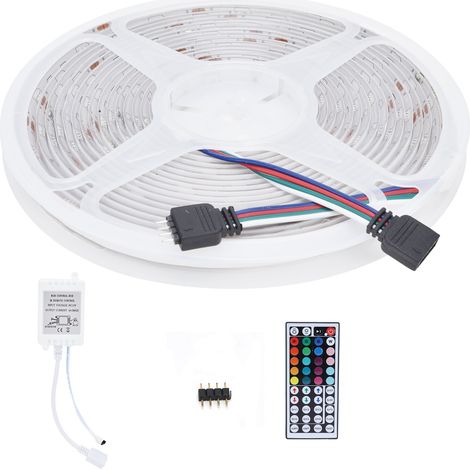 Bande LED RGBW 5050 de 5 m (16,4 pi) avec télécommande 44 touches, 150 LED, prise UE 100-240 V (1/5)