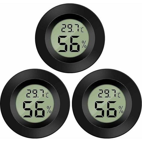 Mini-Digital-LCD-Thermometer-Hygrometer, Thermometer, Tragbares Thermo-Hygrometer-Anzeigegerät, Temperatur- und Luftfeuchtigkeitsanzeige -50-70℃ 20%-99% RH (3 Stück)