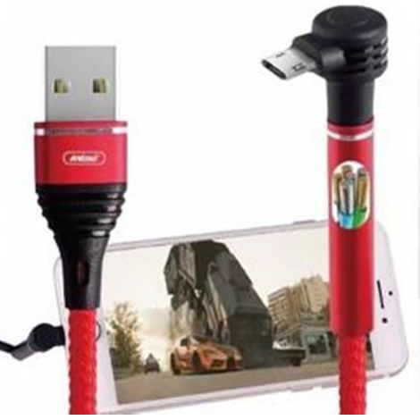 Andowl - Cavo Dati Usb Connettore Micro-usb Ad Angolo Retto 90° Ricarica Rapida 3.1a 1mt Q-sj711 - (1/2)