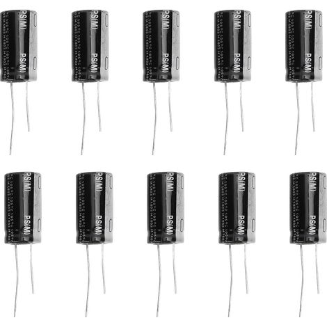Condensateur Électrolytique Aluminium 35V 4700µF Noir - Lot de 10 Pièces (1/5)