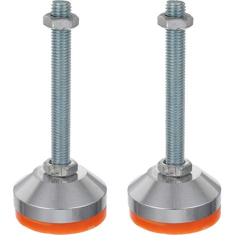 Deux pieds de nivellement réglables : Pieds de nivellement pivotants robustes, adaptés aux établis et aux armoires de machines, filetage de 12 mm, diamètre de base de 60 mm, capacité de charge de 661 (1/5)