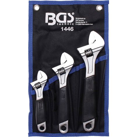 Set di chiavi a rullino BGS con impugnatura morbida in plastica 3 pz. - 1446