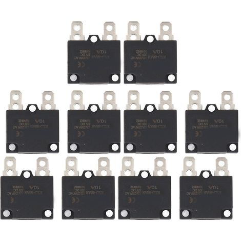 Lot de 10 disjoncteurs automatiques anti-surtension en ABS pour voiture enfant à pédales 125V 250V CA 32V CC (1/5)