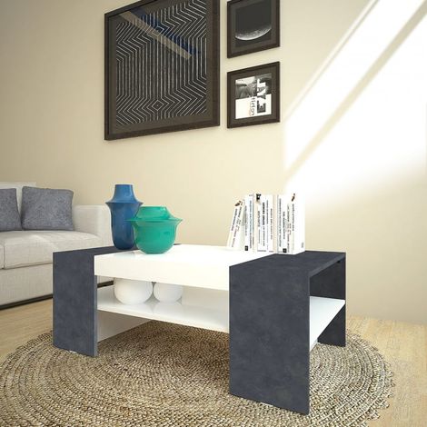 Table basse 110x60cm salon design moderne Cherry Slate