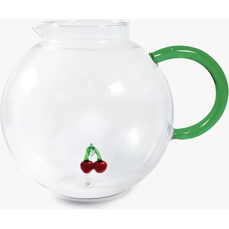 WD LifeStyle Brocca Vetro Borosilicato Cc 1,7 Lt Decoro Ciliegia (1/2)