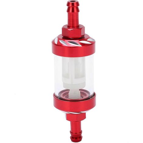 Élément de filtre à carburant en verre, boîtier en alliage d'aluminium, remplacement pour voitures, quads, SUV, motos et pit bikes. (1/4)