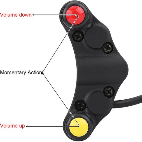 12V 22mm Motorrad-Lenkerschalter, Scheinwerfer, Blinker, Nebelscheinwerfer, Hupe, EIN/AUS, Start/Stopp (1/5)