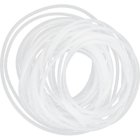 Enrouleur de câble spiralé, gaine flexible, organisateur et support de câble, blanc, Φ12‑5 mètres
