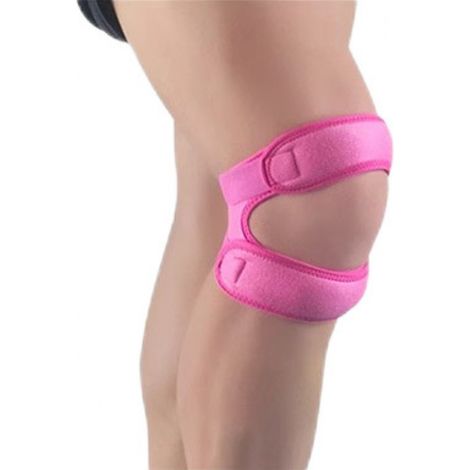 Genouillères Hommes et Femmes - Compression - Soulagement Douleur Genou - Soutien Élastique - 1 Paire (2 Pièces) - Rose (1/5)