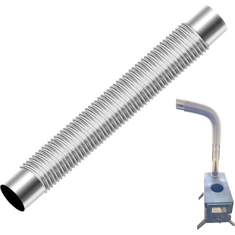 Flexibles Edelstahl-Rauchrohr – Ø 60 mm – Hitzebeständig – 50 cm für Camping-Holzöfen (1/5)