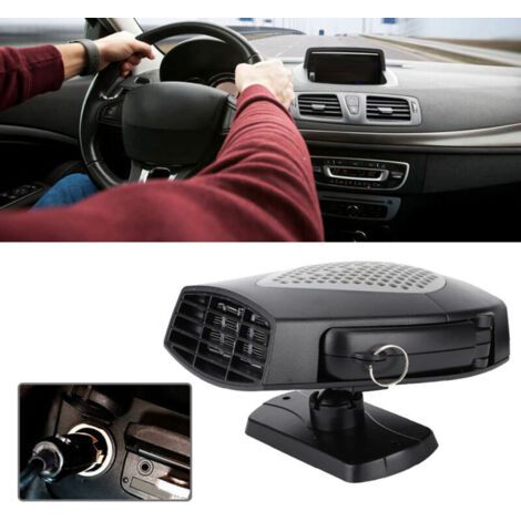 24V Auto-Heizlüfter, tragbar, mit Entfroster und Entfeuchter, praktisches Zubehör, Grau/Schwarz