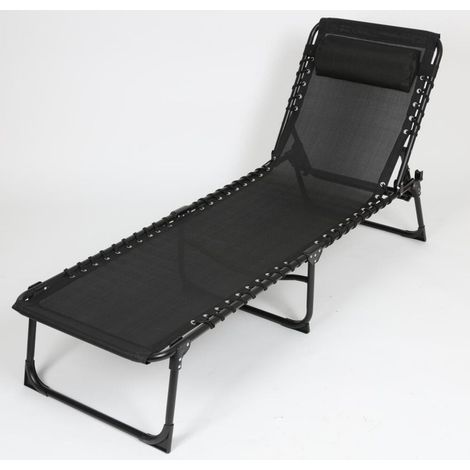 2er Set Liege Sonnenliege Gartenliege Garten Terrasse Balkon Möbel 2 Liegen schwarz (1/5)