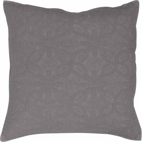 Housse de Coussin "Florette" 60x60cm Anthracite (1/3)