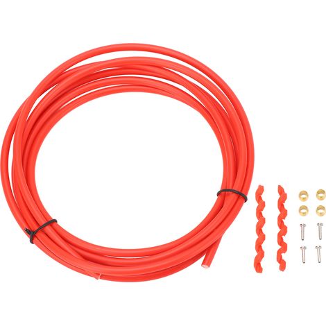 Ensemble de flexible de frein hydraulique haute résistance pour vélos, utilisant de l'huile minérale et des connecteurs rouges DOT. (1/5)
