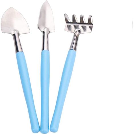 Outils de jardin, ensemble de 3, pelle à main, pelle en fer (1/4)