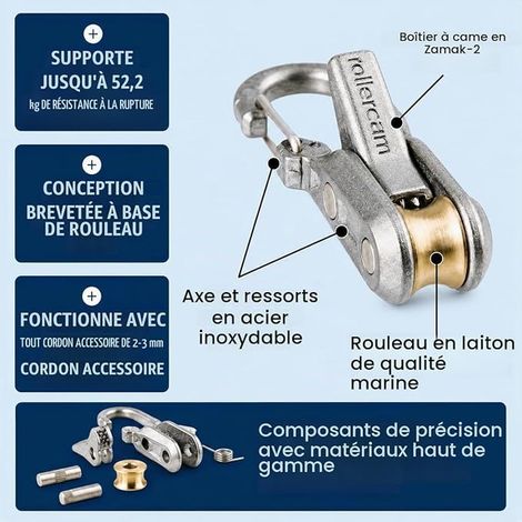 Tendeur Corde à Came Lot avec Paracorde Réfléchissante