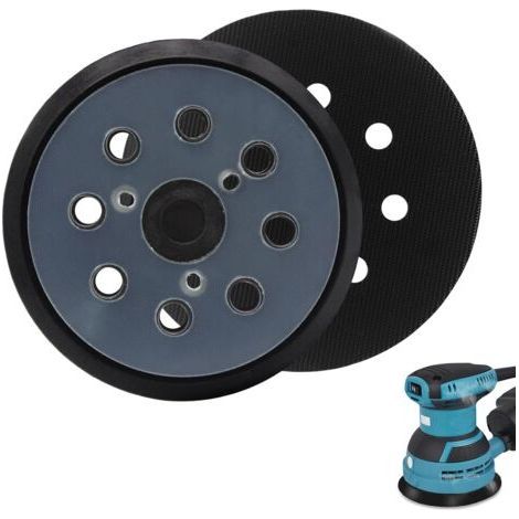 1 x Perforated Sanding Plate for Makita 125 mm, 8 Holes, for Models BO5021, BO5031, BO5041, M9204, BO5021, BBO180, DBO180, MT924 (1/4)