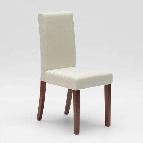 Sedia imbottita con fodera stile henriksdal in legno ristorante Comfort Luxury - Bianco (1/5)