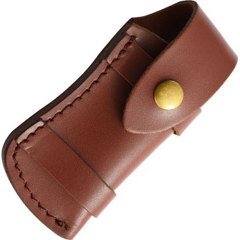 Funda de cuero genuino para cuchillo de cinturón, estuche para cuchillo de transporte horizontal y vertical (cuchillo no incluido), funda para cuchillo plegable, navaja de bolsillo pequeña (1/5)