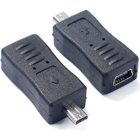 Adaptateur mini USB femelle vers mini USB 8 broches mâle pour le chargement et le transfert de données des appareils photo (1/4)