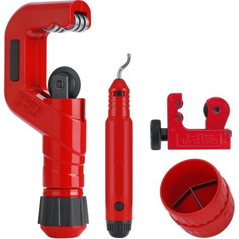 Ensemble De Coupe tube Robuste Avec Outil De Déburrication Pour Tuyau En PVC Cuivre Acier 6 50 Mm 3 22 Mm Construction Acier (1/5)