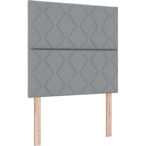 Maison Exclusive - Lit à ressorts avec bandes LED Gris clair 120 x 190 cm tissu (1/5)