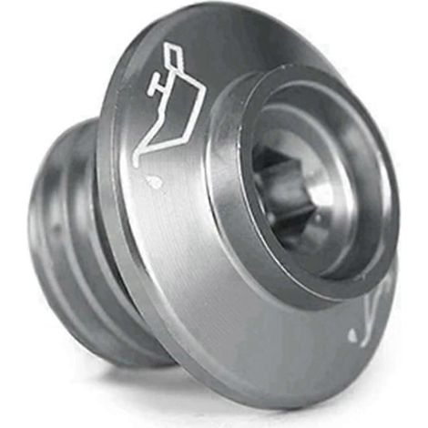 Couvercle de bouchon de remplissage d'huile moteur gris pour moto, couvercle de moteur, vis de remplissage d'huile, vis de couvercle d'entrée d'huile (1/5)