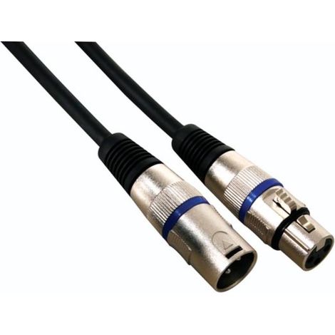 HQ-Power XLR-Kabel, 1 x XLR männlich, 1 x XLR weiblich, 10 m, ideal für die Audioübertragung (1/2)