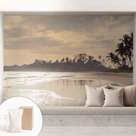 Fototapete Tapete Vliestapete mit Kleber Büro Wandgestaltung - Wanddekoration Wohnzimmer Strandmorgen 208x146 cm (1/5)