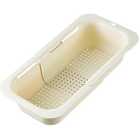 Sink Strainer Basket, Telescoping Drain Holder, Adjustable Kitchen Colander, Pasta Rinsing Tray, Food Drying Rack, Maximized Sink Space, Made From A (1/5)