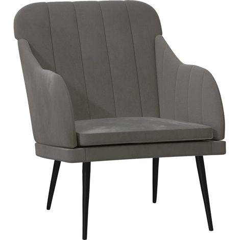 Sessel Dunkelgrau 63x76x80 cm Samt vidaXL (1/5)