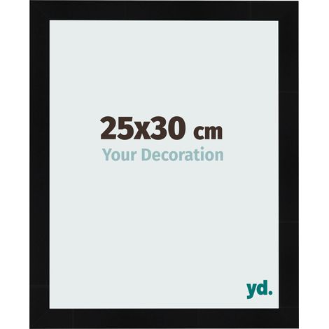 yd. - Cadre photo 25x30 - Noir Brillant - MDF - Pisa (1/5)