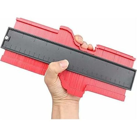 Gabarit de contour, outil de duplication en plastique de 140 mm, plaque de profil de contour pour canule en plastique, tubes d'emballage, cadre circulaire (rouge) (1/4)