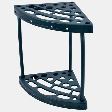 Werka Pro – Range outils de jardin d'angle en polypropylène – Housse de protection avec 8 poches – Dimensions 43x43x59 cm – Pour rangement efficace