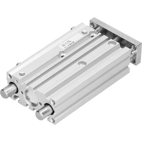 Vérin pneumatique à 3 tiges de guidage pour visserie en alliage d'aluminium de type SMC MGPM16X75 (1/5)