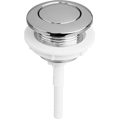 Pulsante di scarico del WC, parte della cassetta, riparazione WC, design a risparmio idrico, lunghezza 36 cm, argento (1/5)