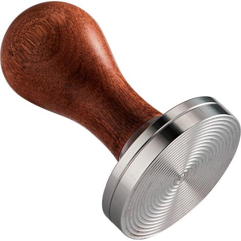 Tamper Café - 53 mm - Base En Acier Inoxydable Alimentaire 304 - Poignée En Bois - Pour Machine À Expresso - 1 Pièce (1/5)