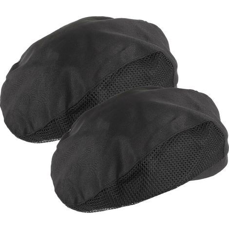 Set mit 2 wiederverwendbaren und waschbaren Kochmützen für Damen und Herren, inklusive Haarnetz. – 25 x 24,5 cm – Schwarz (1/4)