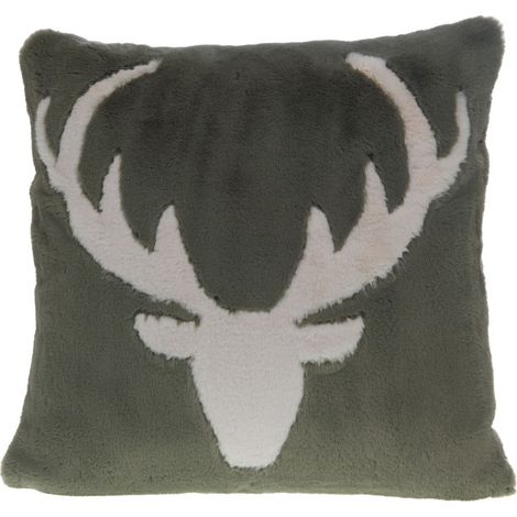 Amadeus - Coussin cerf Luxe kaki 50x50 cm