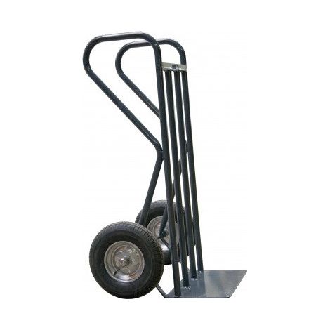 Diable professionnel BTP 500 kg – Roues pneumatiques pour terrains accidentés – Capacité de charge 500 kg – Dimensions 1000 x 840 x 1300 mm – 810007204