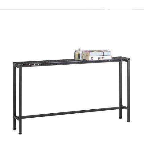 Sobuy – Table console FSB19XLSCH – L120cm x P20cm x H80cm – Cadre métal et pieds en fer – Noir pour entrée ou salon