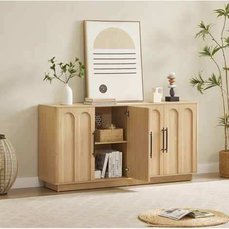Aparador 4 puertas con cierre suave MDF 160 cm OKMYHOME (1/5)
